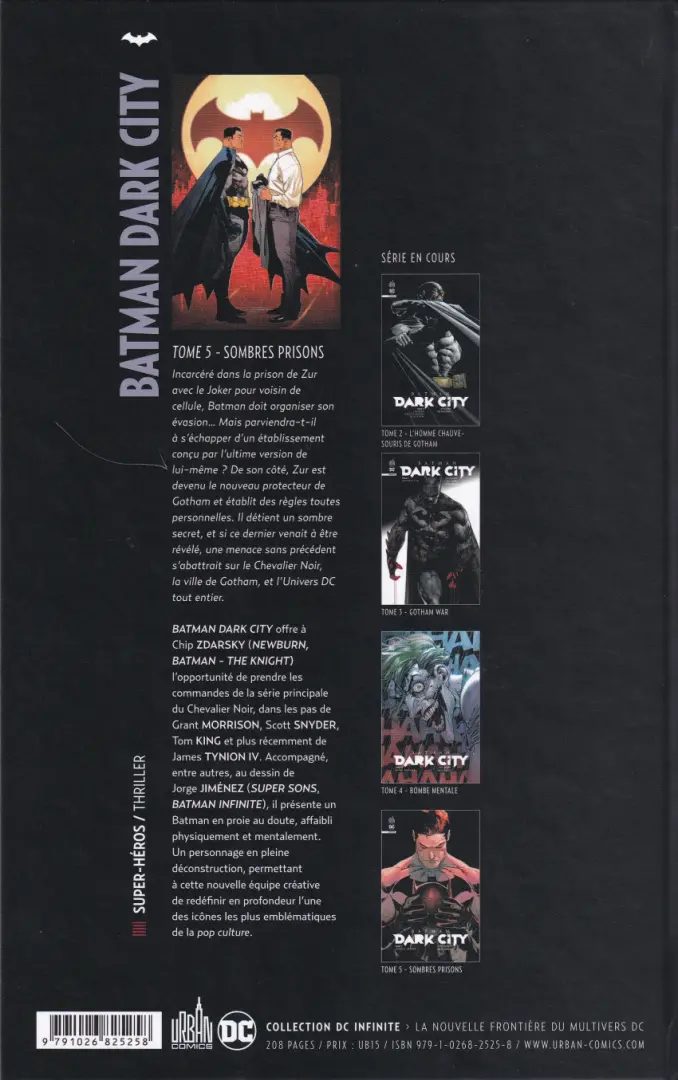 Verso de l'album Batman - Dark City Tome 5 Sombres prisons
