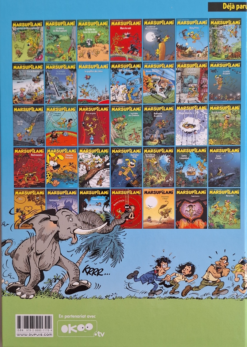 Verso de l'album Marsupilami Tome 18 Robinson Academy