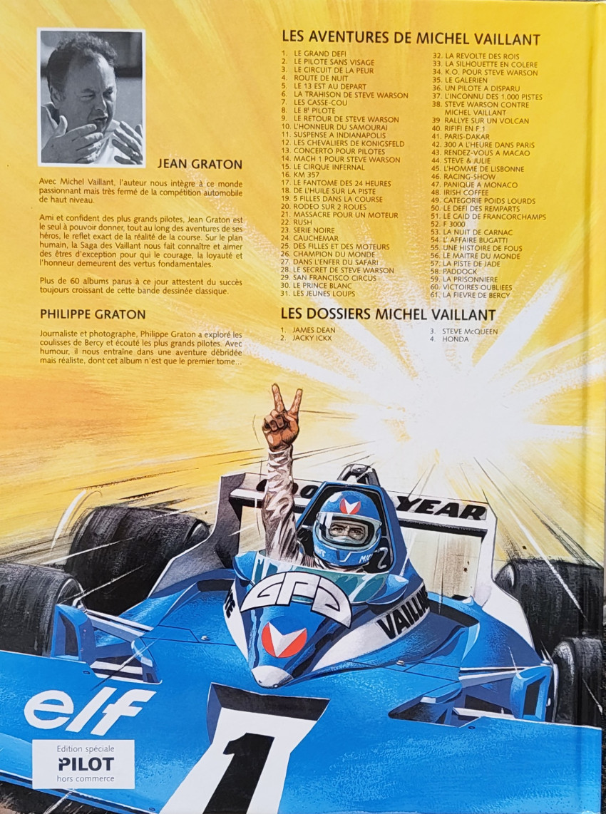 Verso de l'album Michel Vaillant Tome 61 La Fièvre de Bercy