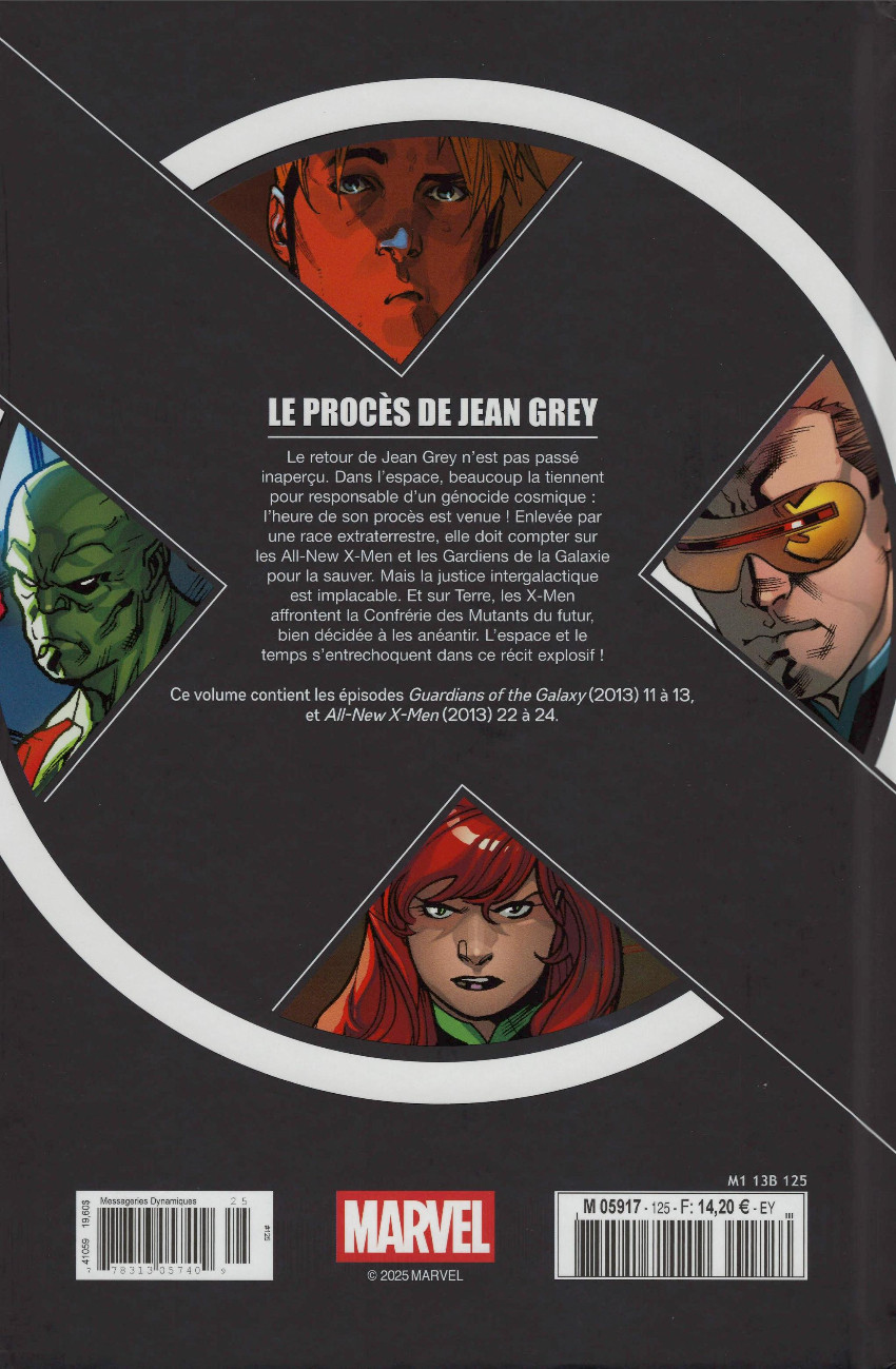 Verso de l'album X-Men - La Collection Mutante Tome 125 Le procès de Jean Grey
