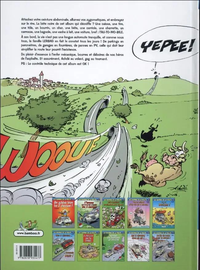 Verso de l'album Les damnés de la route Tome 10 Sortie de route pour la deuche !