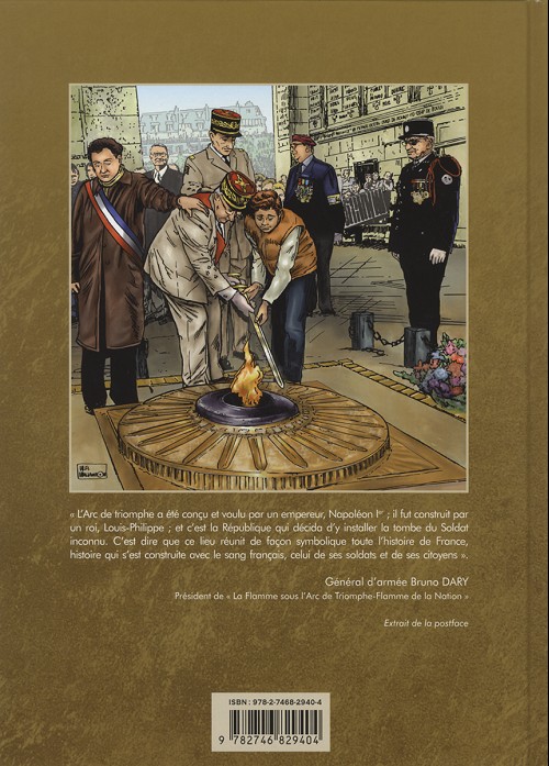 Verso de l'album Des Monuments et des Hommes L'Arc de triomphe - Flamme de la Nation