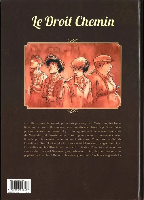 Verso de l'album Le Droit chemin Tome 1 Les enfants terribles