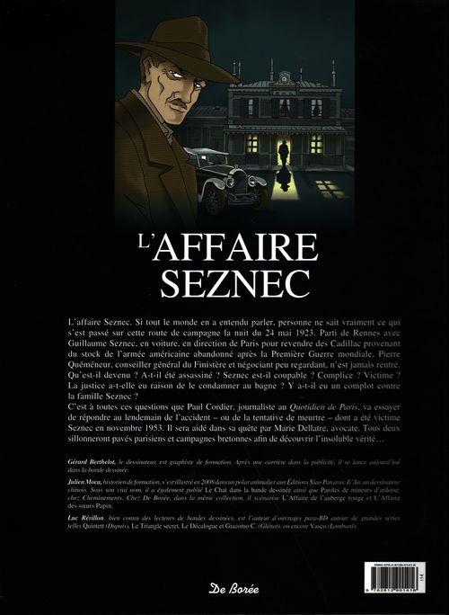 Verso de l'album Les grandes affaires criminelles et mystérieuses Tome 1 L'affaire Seznec