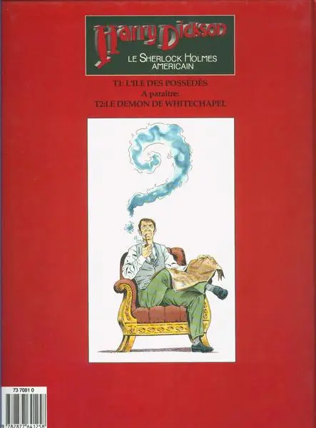 Verso de l'album Harry Dickson Tome 1 L'ile des possédés
