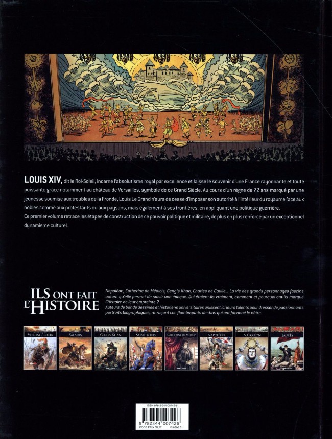 Verso de l'album Ils ont fait l'Histoire Tome 10 Louis XIV - Tome 1/2
