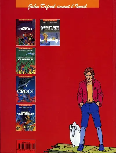 Verso de l'album Avant l'Incal Tome 5 Ouisky, SPV et homéoputes