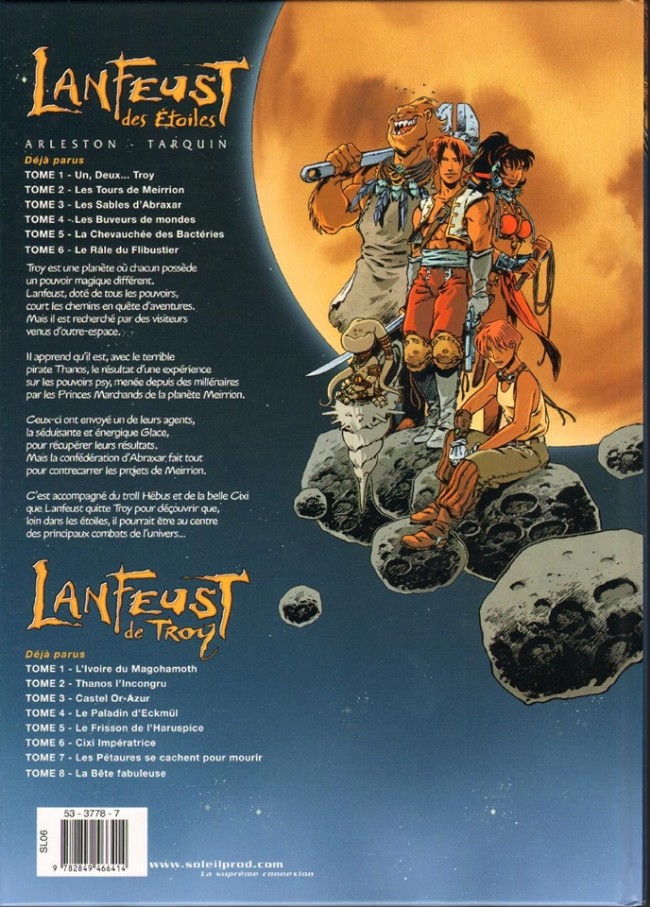 Verso de l'album Lanfeust des Étoiles Tome 6 Le râle du flibustier