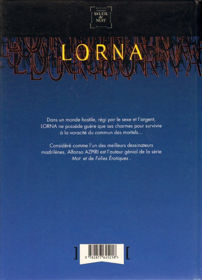 Verso de l'album Lorna Tome 1