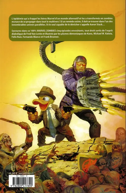 Verso de l'album Marvel Zombies Tome 7 Opération antidote