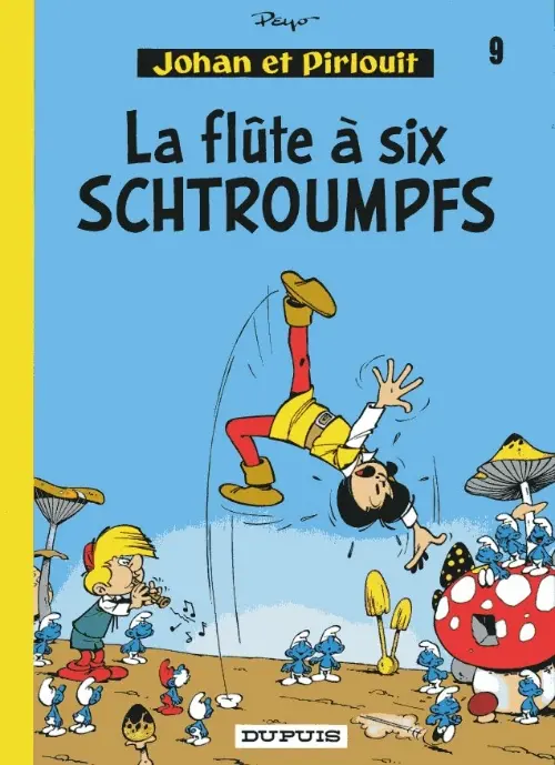 Couverture de l'album Johan et Pirlouit Tome 9 La flûte à six Schtroumpfs