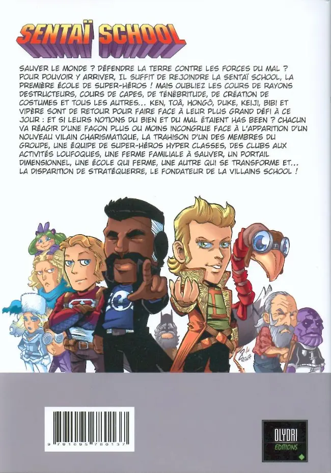 Verso de l'album Sentaï School - L'École des héros 6