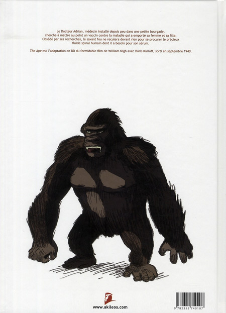 Verso de l'album The Ape The Ape : Le singe tueur