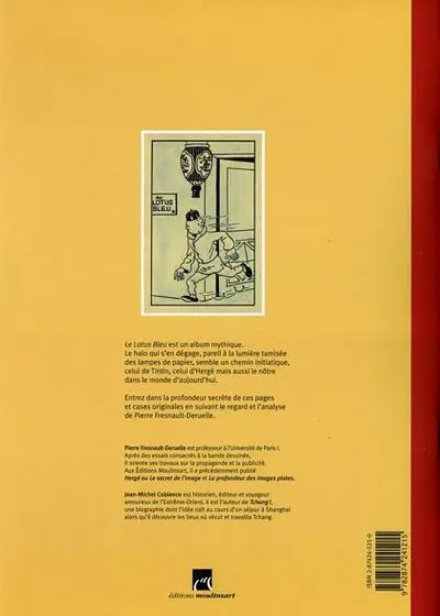 Verso de l'album Les mystères du Lotus Bleu