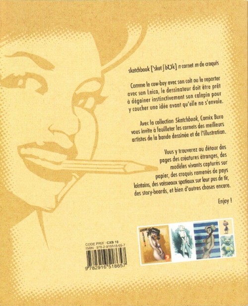 Verso de l'album Sketchbook - Comix Buro Sketchbook Andréae
