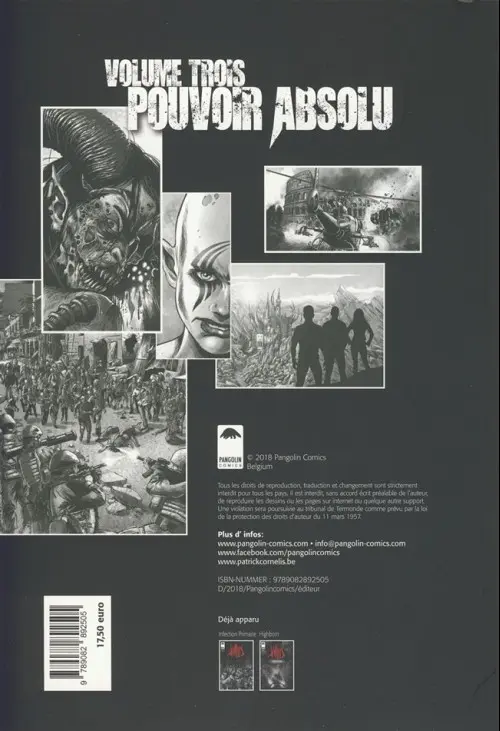 Verso de l'album Virus #3 Pouvoir absolu
