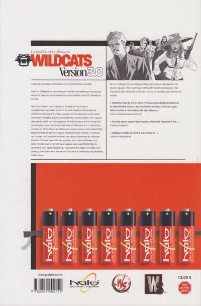Verso de l'album WildC.A.T.S version 3.0 Tome 1 Imposition des marques