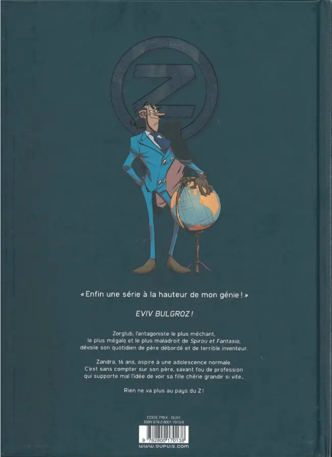 Verso de l'album Zorglub Tome 1 La fille du Z