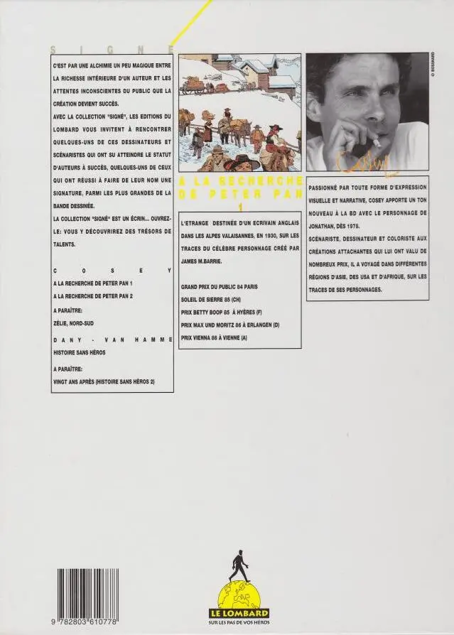 Verso de l'album A la recherche de Peter Pan Tome 1