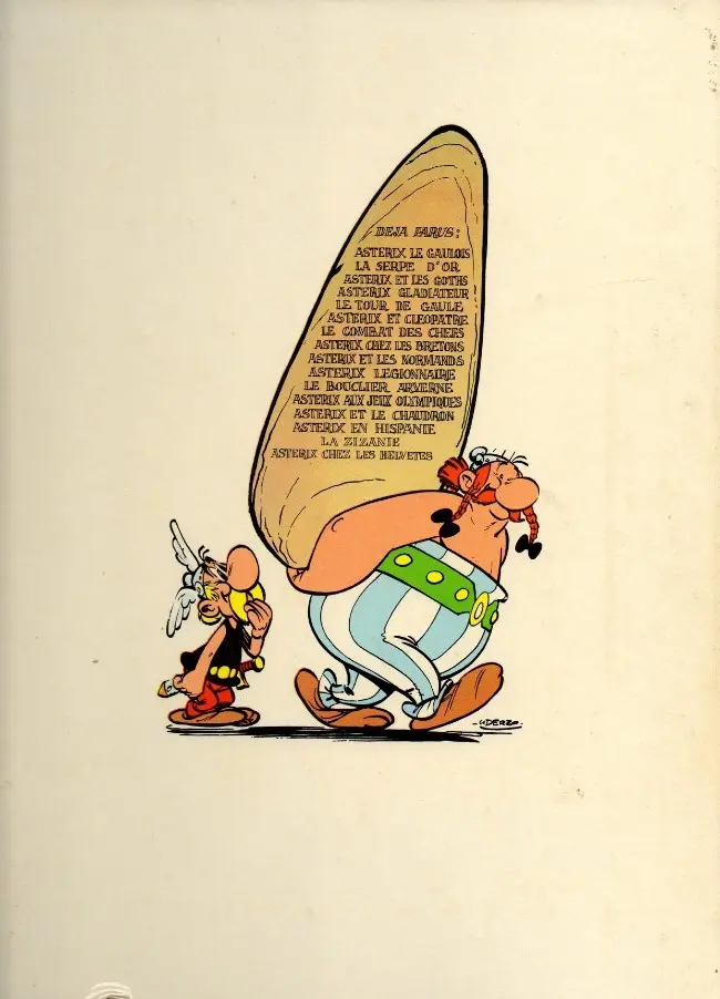 Verso de l'album Astérix Tome 8 Astérix chez les Bretons