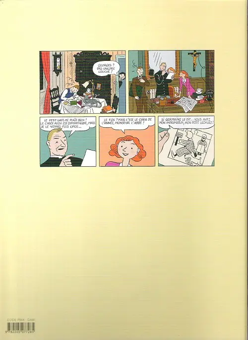 Verso de l'album Les aventures d'Hergé