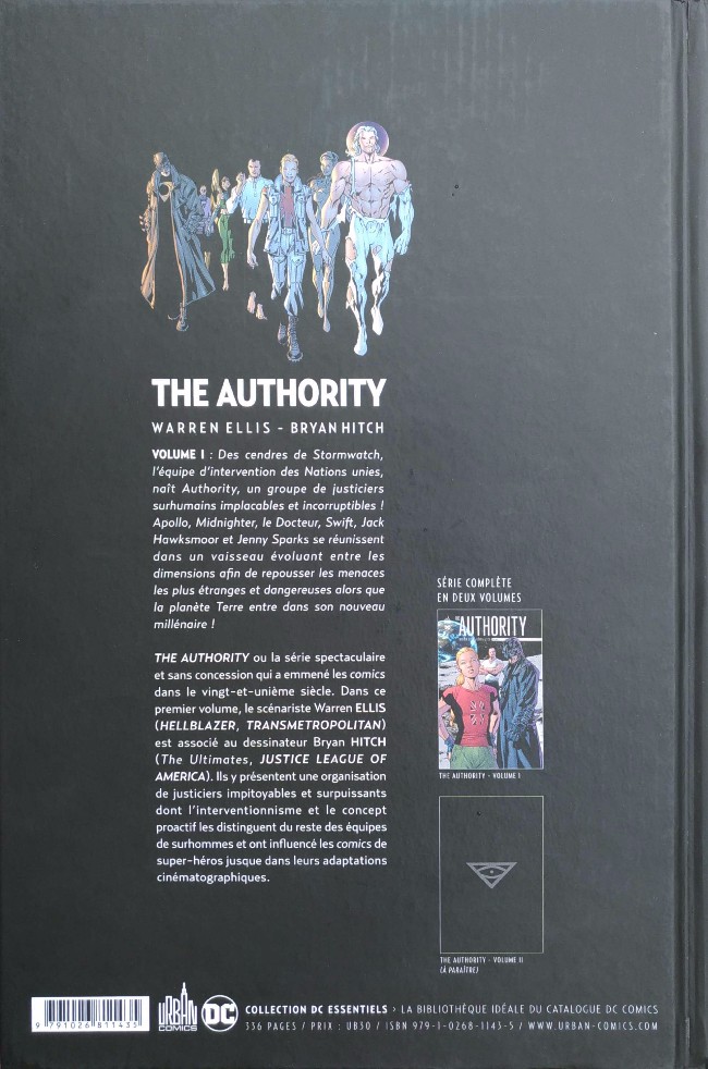 Verso de l'album The Authority Volume 1