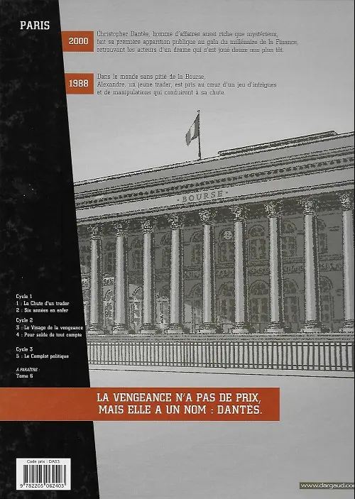 Verso de l'album Dantès Tome 3 Le Visage de la vengeance