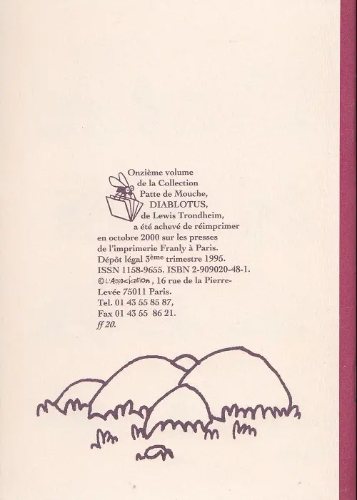 Verso de l'album Diablotus