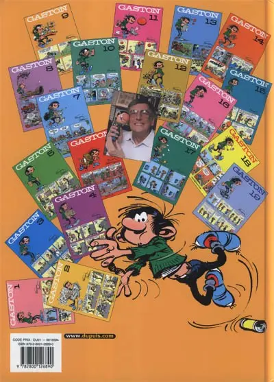 Verso de l'album Gaston Tome 9 Édition spéciale 40e anniversaire