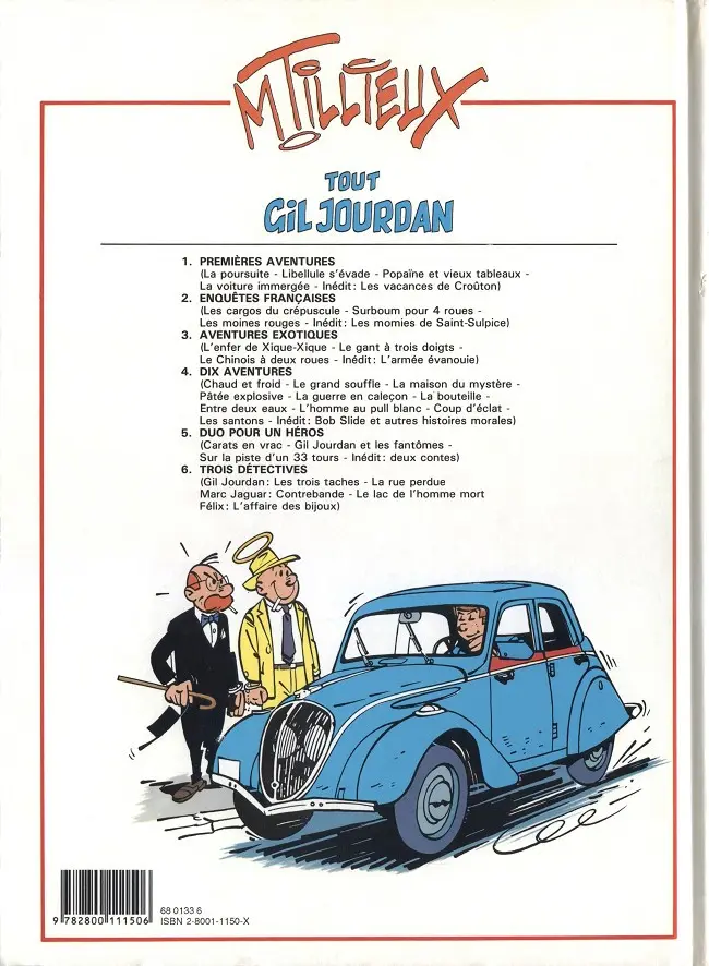 Verso de l'album Gil Jourdan Tout Gil Jourdan Tome 2 Enquêtes françaises