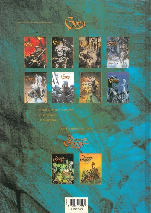 Verso de l'album Gorn Tome 4 Le sang du ciel