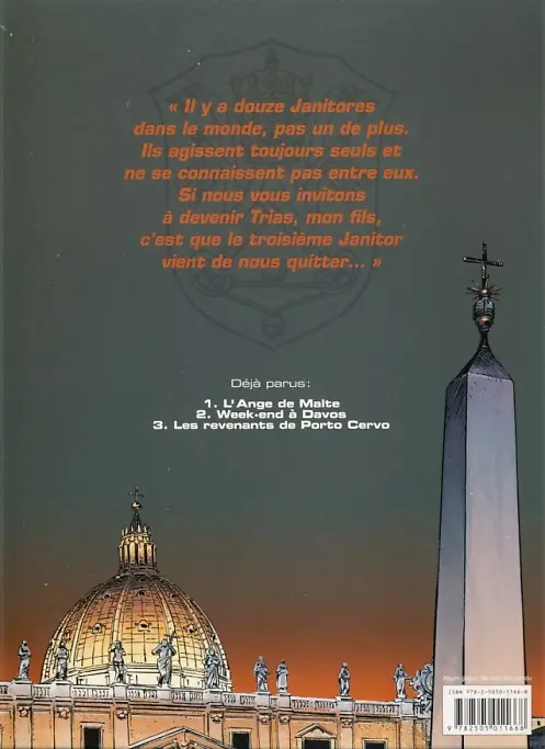Verso de l'album Le Janitor Tome 1 L'Ange de Malte