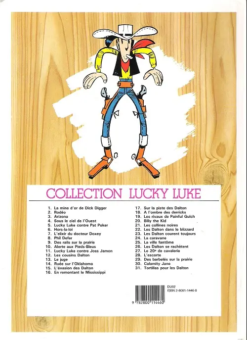 Verso de l'album Lucky Luke Tome 6 Hors-la-loi