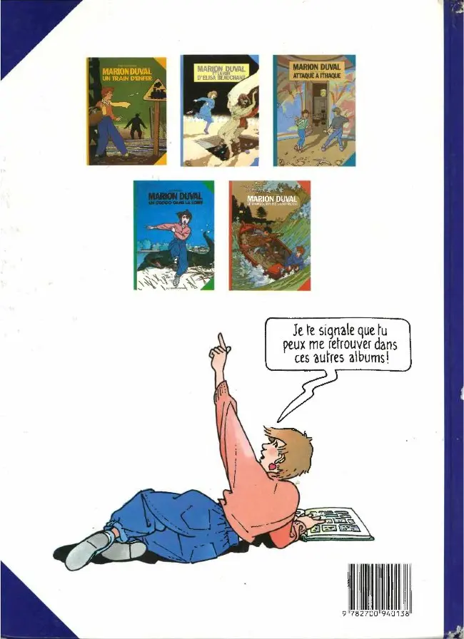 Verso de l'album Marion Duval Tome 1 Marion Duval et le scarabée bleu