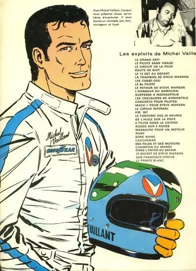 Verso de l'album Michel Vaillant Tome 1 Le grand défi