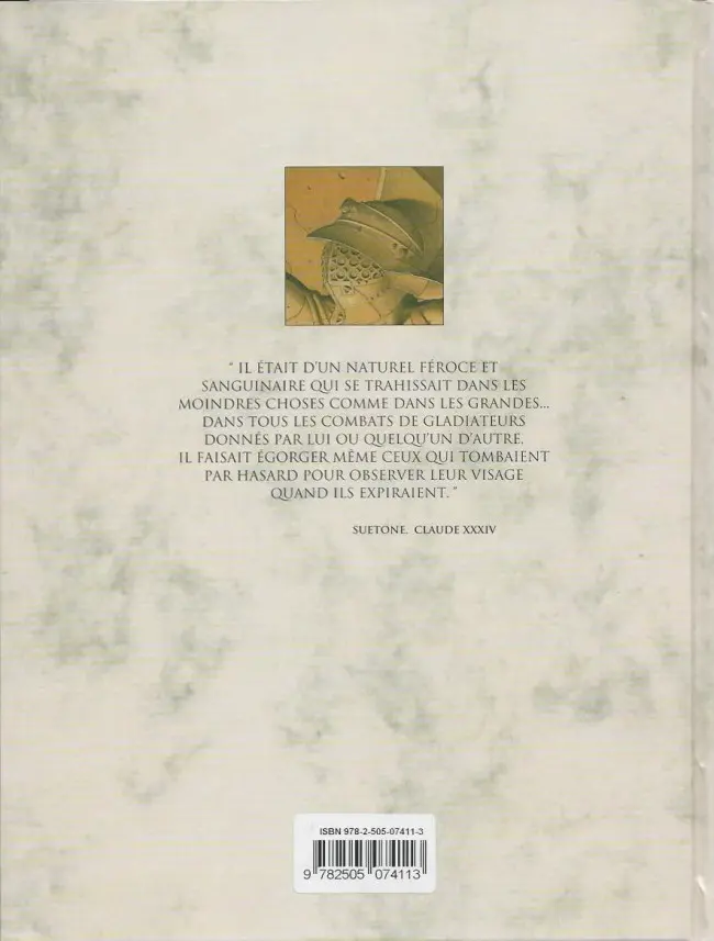 Verso de l'album Murena Tome 1 La pourpre et l'or