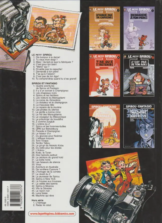 Verso de l'album Le Petit Spirou Tome 2 Tu veux mon doigt ?