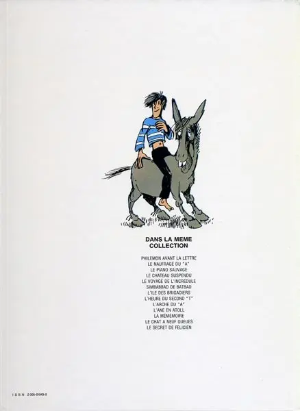 Verso de l'album Philémon Tome 10 L'âne en atoll