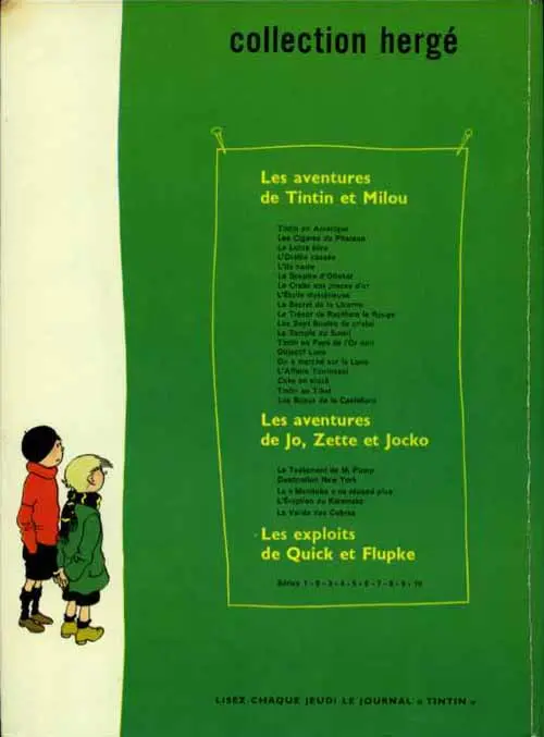Verso de l'album Quick et Flupke - Gamins de Bruxelles 1e série