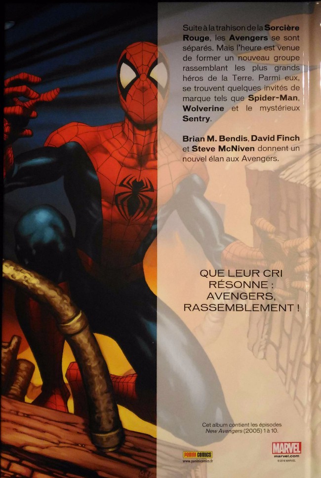 Verso de l'album Spider-Man & Les Avengers : Évasion