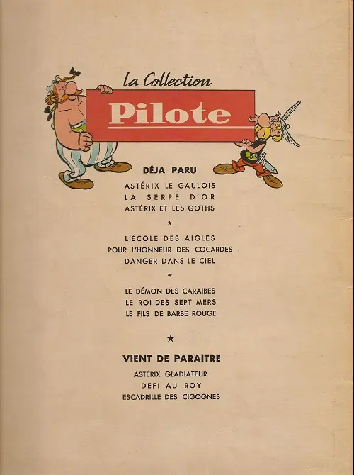 Verso de l'album Tanguy et Laverdure Tome 4 Escadrille des cigognes