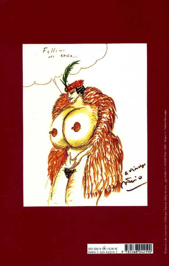 Verso de l'album Fellini mon ami