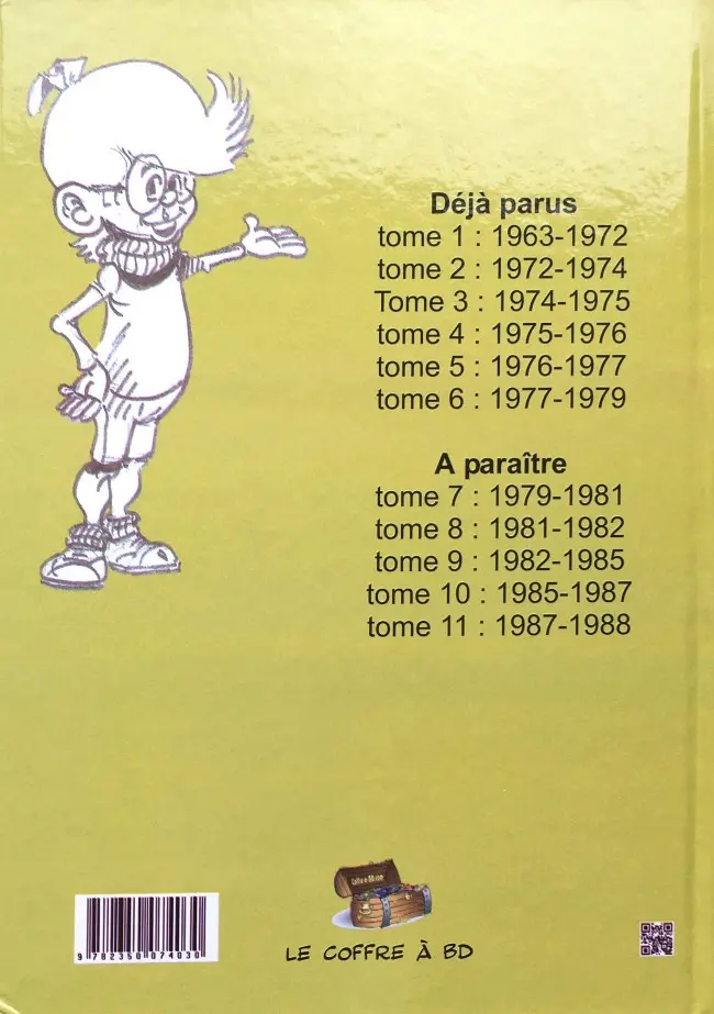 Verso de l'album M. Rectitude et Génial Olivier Volume 5 1976-1977