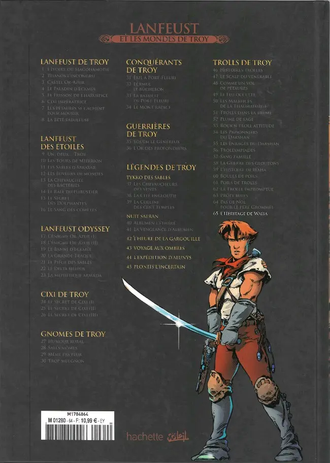 Verso de l'album Lanfeust et les mondes de Troy Tome 65 Trolls de Troy - L'héritage de Waha