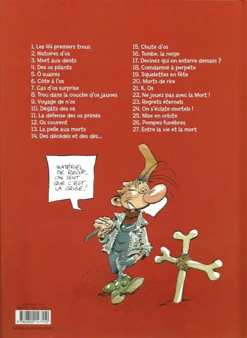 Verso de l'album Pierre Tombal Tome 27 Entre la vie et la mort