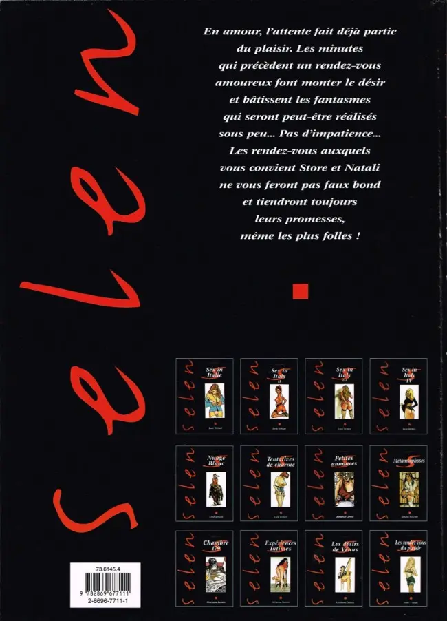 Verso de l'album Selen présente... Tome 12 Les rendez-vous du plaisir