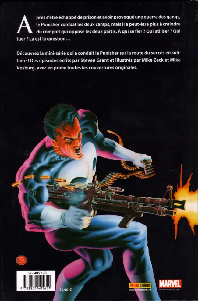 Verso de l'album Best of Marvel 17 The Punisher : Cercle de sang
