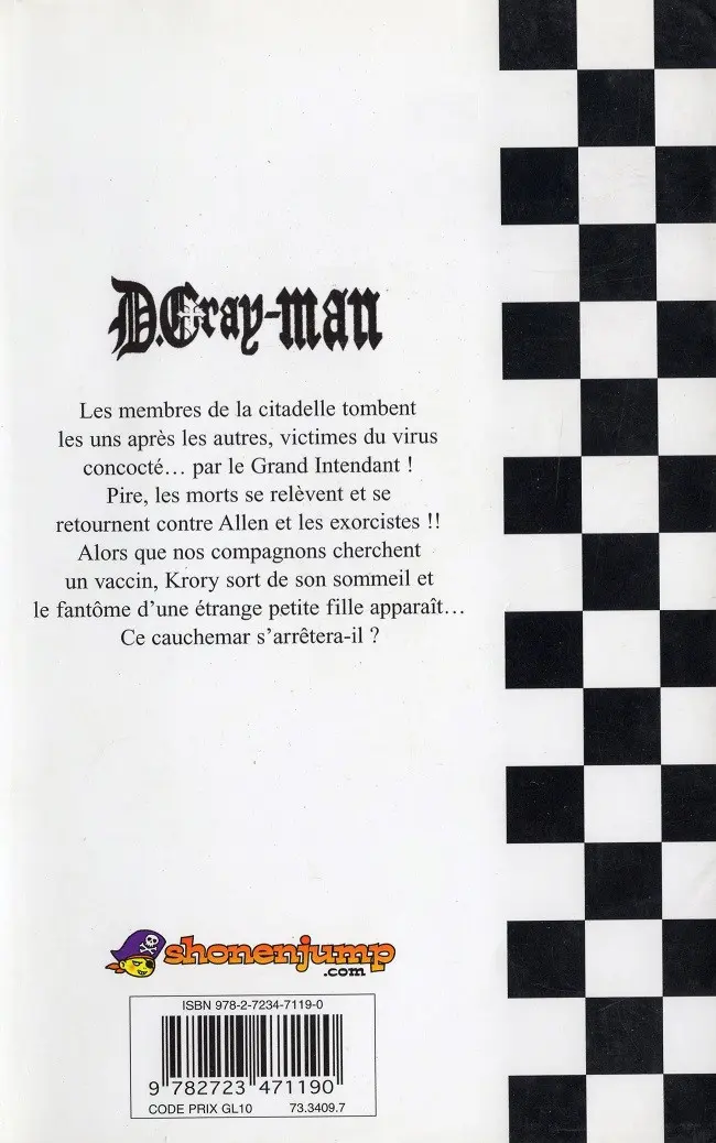 Verso de l'album D.Gray-Man Vol. 17 Identité