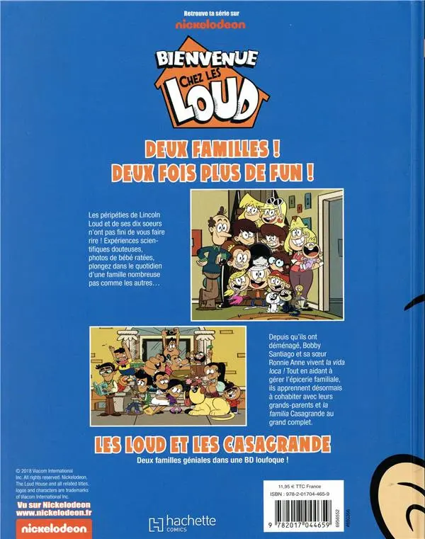 Verso de l'album Bienvenue chez les Loud Tome 3 A fond la caisse !