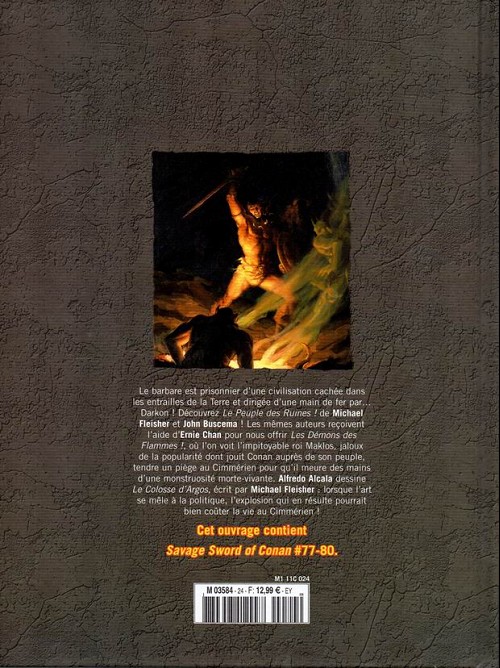 Verso de l'album The Savage Sword of Conan - La Collection Tome 24 Les démons des flammes !